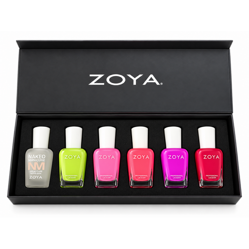 Zoya Brights Gift Box 1 – Gelie-Cure Base Coat + 5 Nail Colours