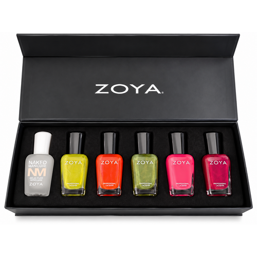 Zoya Gift Box 5 – Gelie-Cure Base Coat + 5 Nail Colours